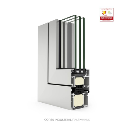 COR 80 Industrial Passivhaus Hinged Window and Door Systems