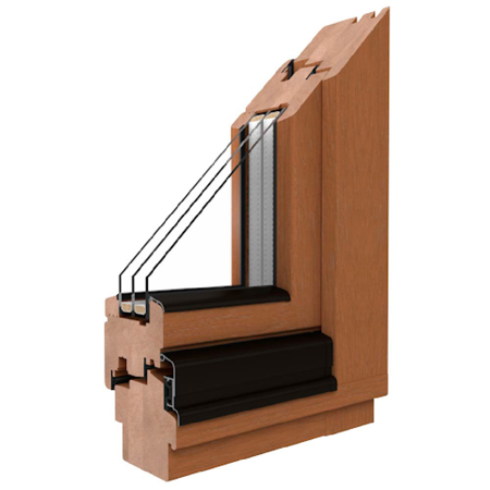 Wooden Window Softline 3 1/16"