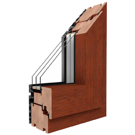 Wood-Aluminum Window Duoline 3 7/16"