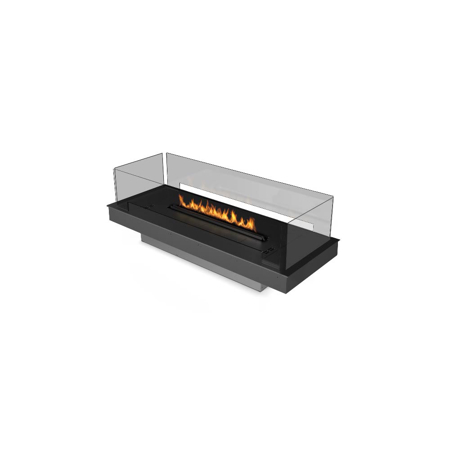 Automatic Bioethanol Fireplace Burner With Adaptive Frame And Glass Panels Prime Fire 31 1/8"