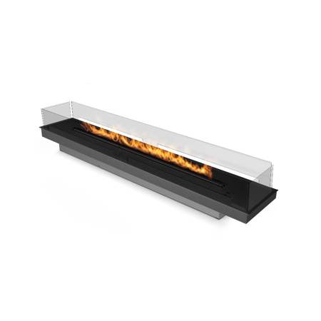 Automatic Bioethanol Fireplace Burner With Adaptive Frame And Glass Panels FLA4 78 3/8"
