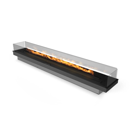 Automatic Bioethanol Fireplace Burner With Adaptive Frame And Glass Panels FLA4 98"