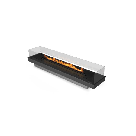 Automatic Bioethanol Fireplace Burner With Adaptive Frame And Glass Panels FLA4+ 58 5/8"