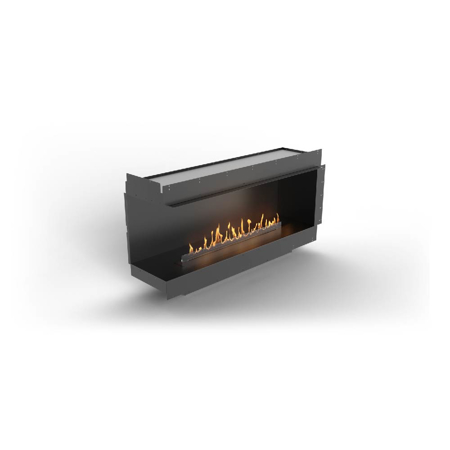 Left Corner Bioethanol Fireplace with FLA4+ 46 7/8" Burner, Forma 60"