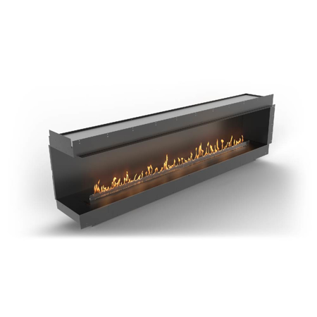 Left Corner Fireplace With FLA4+ 78.3" Burner, Forma 106"