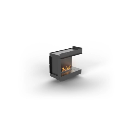 Right Corner Fireplace With FLA4 23.2" Burner, Forma 32"