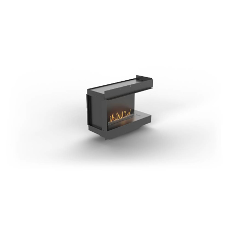 Right Corner Fireplace With FLA4 31.1" Burner, Forma 40"