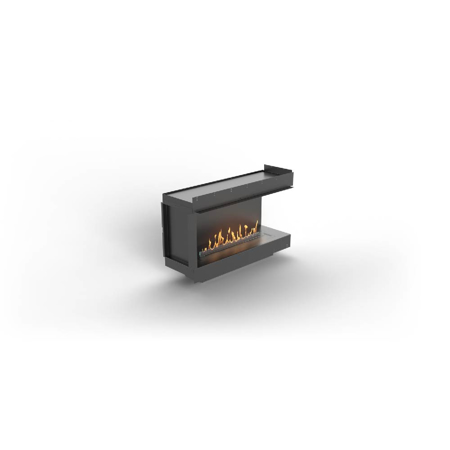 Right Corner Fireplace With FLA4+ 39" Burner, Forma 48"