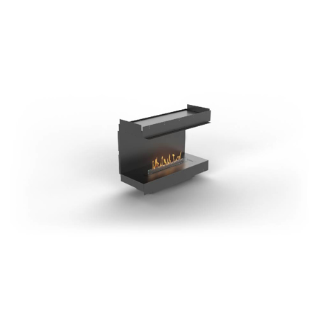 Three-Sided Fireplace With FLA4+ 31.1" Burner, Forma 40"