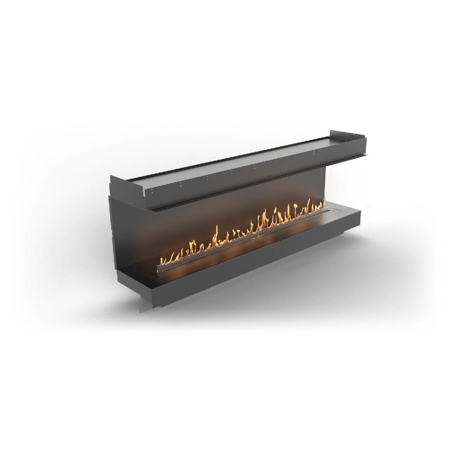 Three-Sided Fireplace With FLA4+ 78.3" Burner, Forma 92"