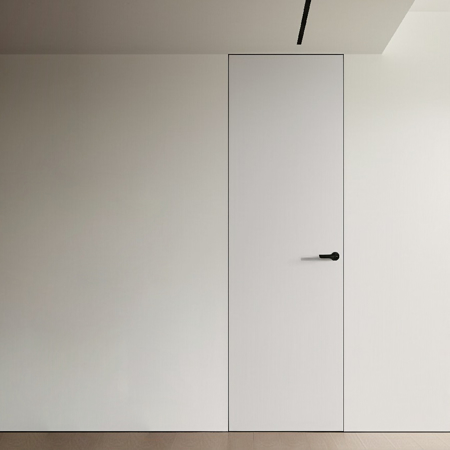 Flush with Wall Modern Interior Door Filo Muro Pure Ash White