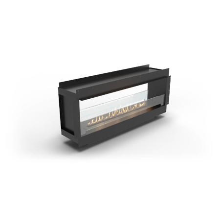 Tunnel Fireplace With FLA4 58.7" Burner, Forma 72"