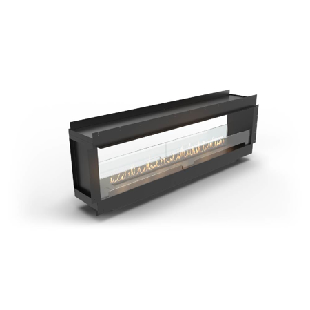 Tunnel Fireplace With FLA4 78.3" Burner, Forma 92"
