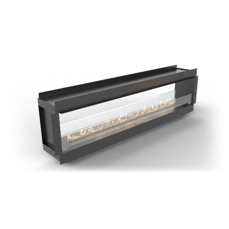 Tunnel Fireplace With FLA4 78.3" Burner, Forma 106"
