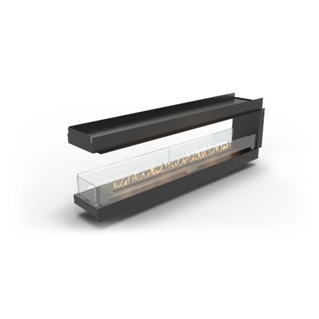 Room Divider Fireplace FLA4+ 78.3" Burner, Forma 92"