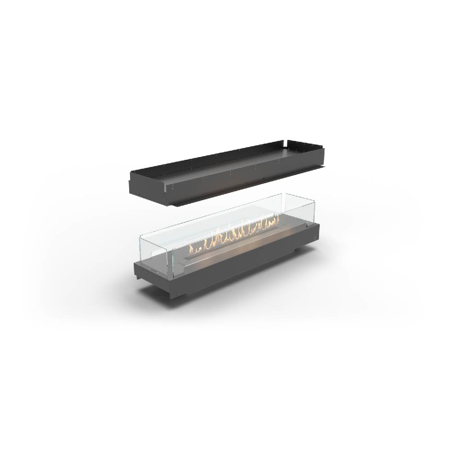 Island Bioethanol Fireplace with FLA4+ 46 7/8" Burner, Forma 60"