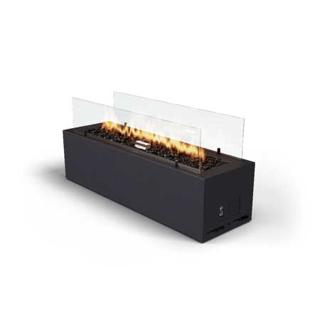Outdoor Freestanding Linear Automatic Gas Fireplace  Galio Black