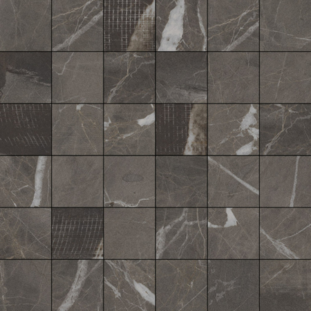 Dstone Anthracite Moon Natural 5x5 11.71" x 11.71" Mosaico Porcelain Tile