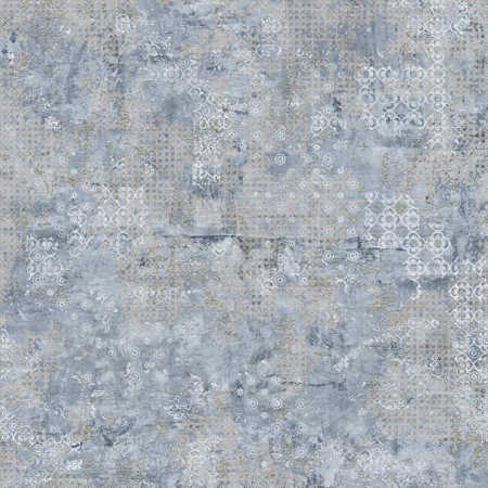 Rug Blue Natural 39.19" x 39.19" Porcelain Tile