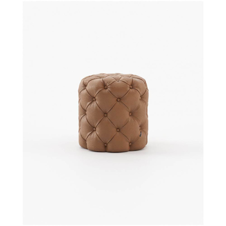 Bur Samll Pouf, Berlin Camel Leather
