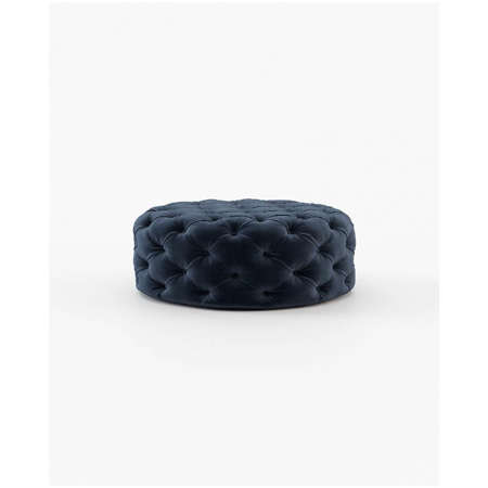 Round Bur Pouf, Vienna Deep Blue