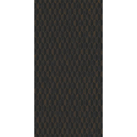 Steel Black Stamping Natural 19.59" x 39.19" Porcelain Tile