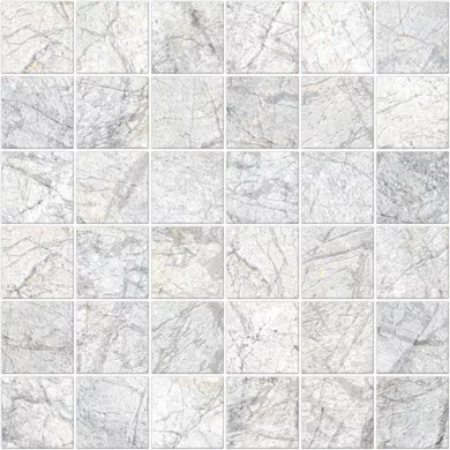 Riverwash White Natural Mosaic 11.71"x11.71" Porcelain Tile