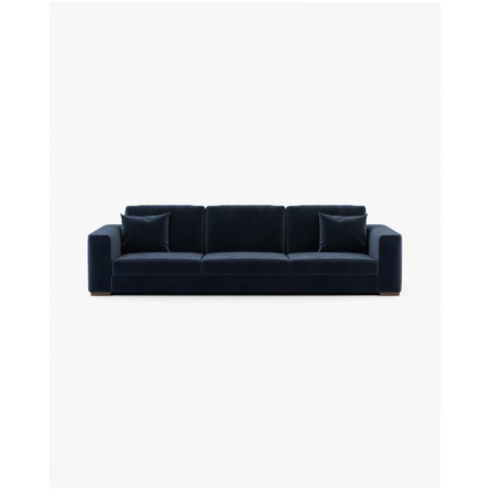 Grey 3 Seater Sofa, Vienna Deep Blue