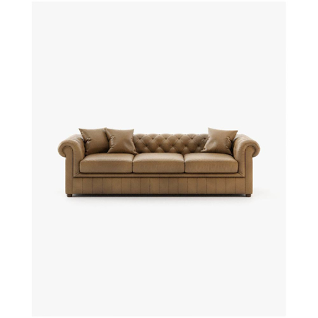 Chester 3 Seater Sofa, Seoul Camel Leather