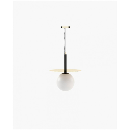 Andy Suspension Lamp, Gilded Polished Stainless Steel