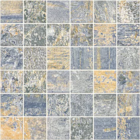 Erosion Blue Lappato Mosaic 11.71"x11.71" Porcelain Tile