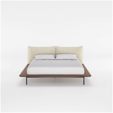 Platform Bed Walnut 79.1" x 99.8" x 35"