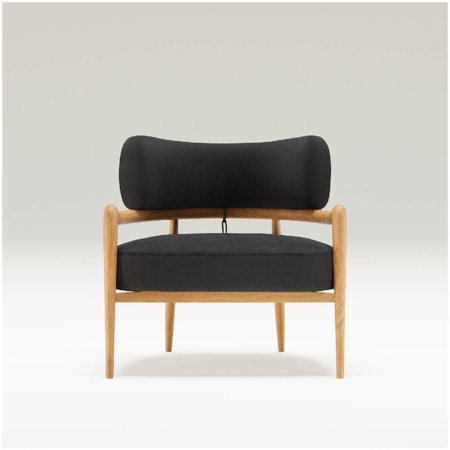 Botero Lounge Chair Oak, Leather