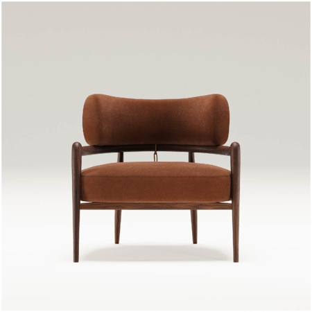 Botero Lounge Chair Walnut, Leather