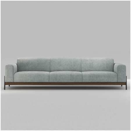 Bowie Sofa 3 Seats Walnut, Fabric