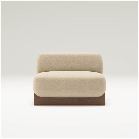 Dome Sofa Walnut 1 Seat