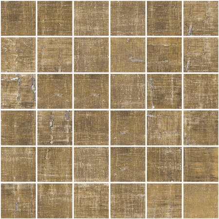 Reggia Gold Patinato Mosaic 11.71"x11.71" Porcelain Tile