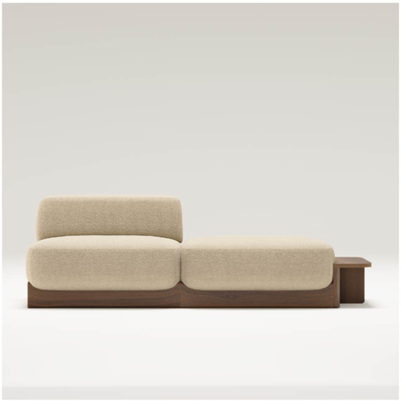 Dome Sofa Walnut Ottoman