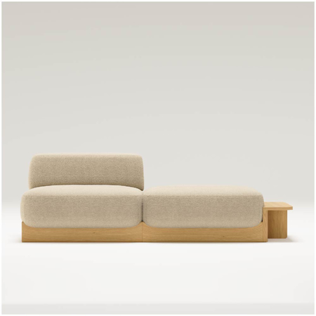 Dome Sofa Oak Ottoman