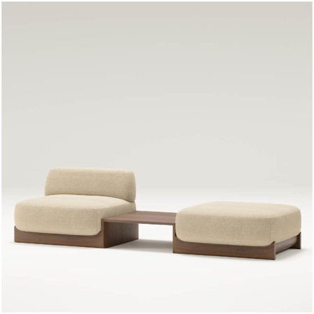 Dome Sofa Walnut Center Module