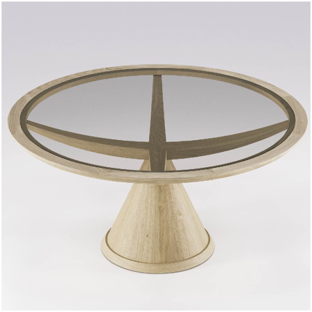 Vasco Table Oak Glass (Bronze)