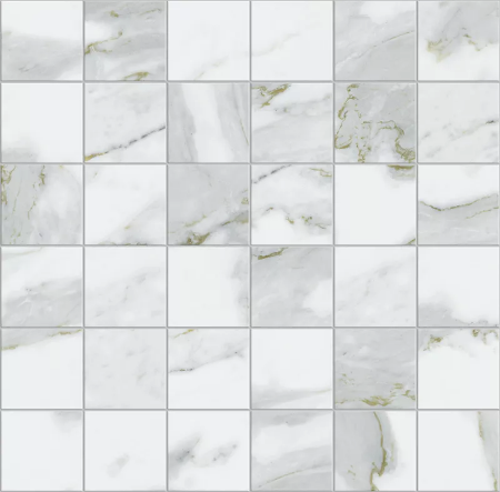 Calacatta Gold Natural Mosaic 11.71"x11.71" Porcelain Tile