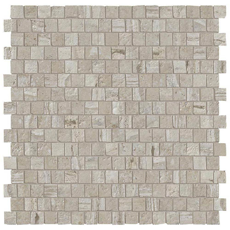 Travertine Mosaic Nativa Falda Aurum Mattoncino 12" x 12" 3/8"