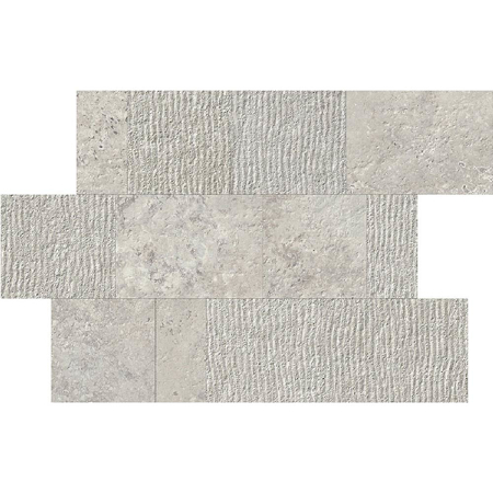 Travertine Mosaic Nativa Vena Lux Lapis Mix 12"X16" 3/8"