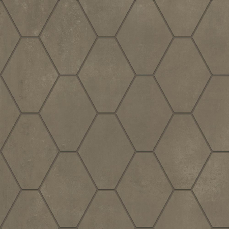 Italian Porcelain Mosaic Hexa Brune 12 3/4"X12 1/4" 3/8" Natural