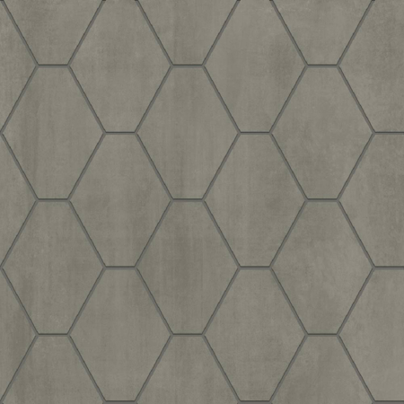 Italian Porcelain Mosaic Hexa Lame 12 3/4" x 12 1/4" 3/8" Natural