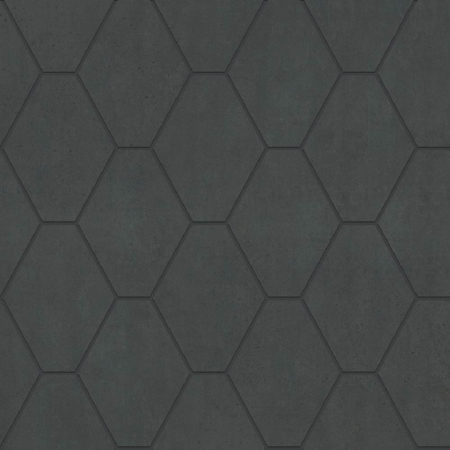 Italian Porcelain Mosaic Hexa Noir 12 3/4"X12 1/4" 3/8" Natural