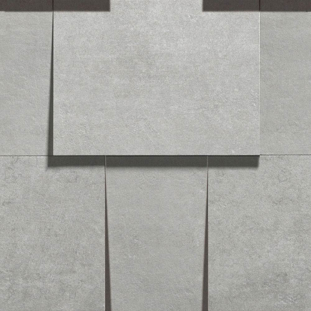 Italian Porcelain Mosaic Prima Materia Cemento Muro 3D 11 1/2" x 11 1/2" 3/8" Natural