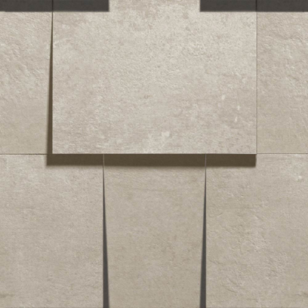 Italian Porcelain Mosaic Prima Materia Cenere Muro 3D 11 1/2"X11 1/2" 3/8" Natural