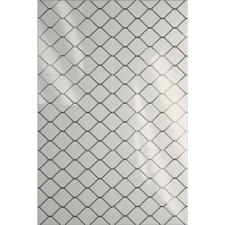 Fence Decoro 8" x 8" 5/16" Glossy Porcelain Tile